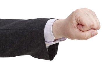 Obraz premium side view of fist - hand gesture