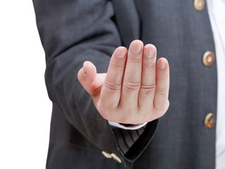 businessman inviting - hand gesture