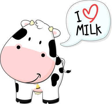 Cute Baby Cow Cartoon