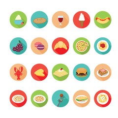 Fototapeta na wymiar Italian food icons set. Illustration eps10