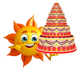 Sun Character With cake