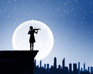 Woman violinist © Sergey Nivens