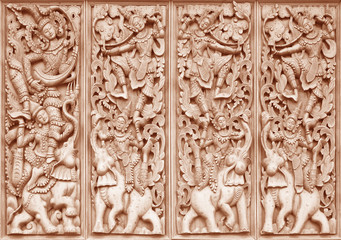 Wood carving Buddhist