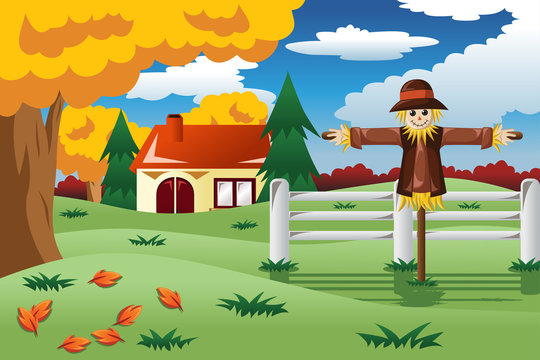 Scarecrow in the Fall season