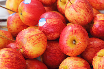 Fresh red apple in the market
