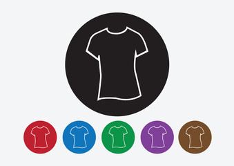 Fototapeta premium Apparel shirt and T-shirt Icon Clothing icons