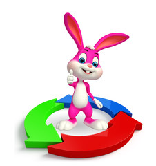 Easter Bunny with circular graph
