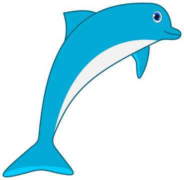 a blue dolphin