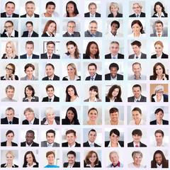 Collage Of Business People Smiling - obrazy, fototapety, plakaty