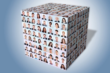 Collage Of Diverse Business People