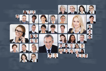 Fototapeta na wymiar Collage Of Business People