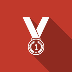 medal icon icon with long shadow