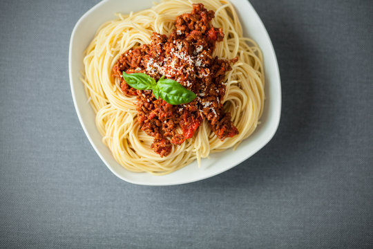 Bowl of delcious spaghetti pasta