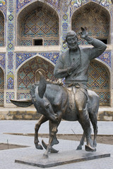 Monument  Hodja Nasreddin in Bukhara, Uzbekistan