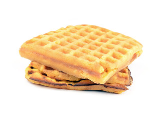 waffles isolated on white
