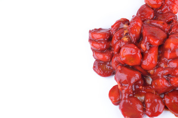 bitter melon seeds isolated on white