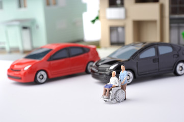 車椅子の介護と交通弱者