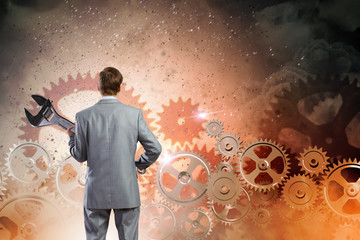 Naklejka premium Working mechanism