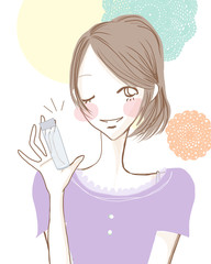 おすすめスキンケア／元気な女性