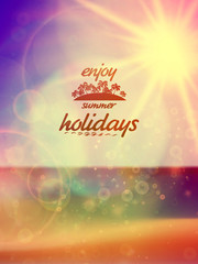 Beautiful seascape and sun.