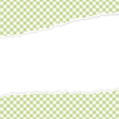 ripped open paper checkered green