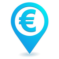 euro sur symbole localisation bleu
