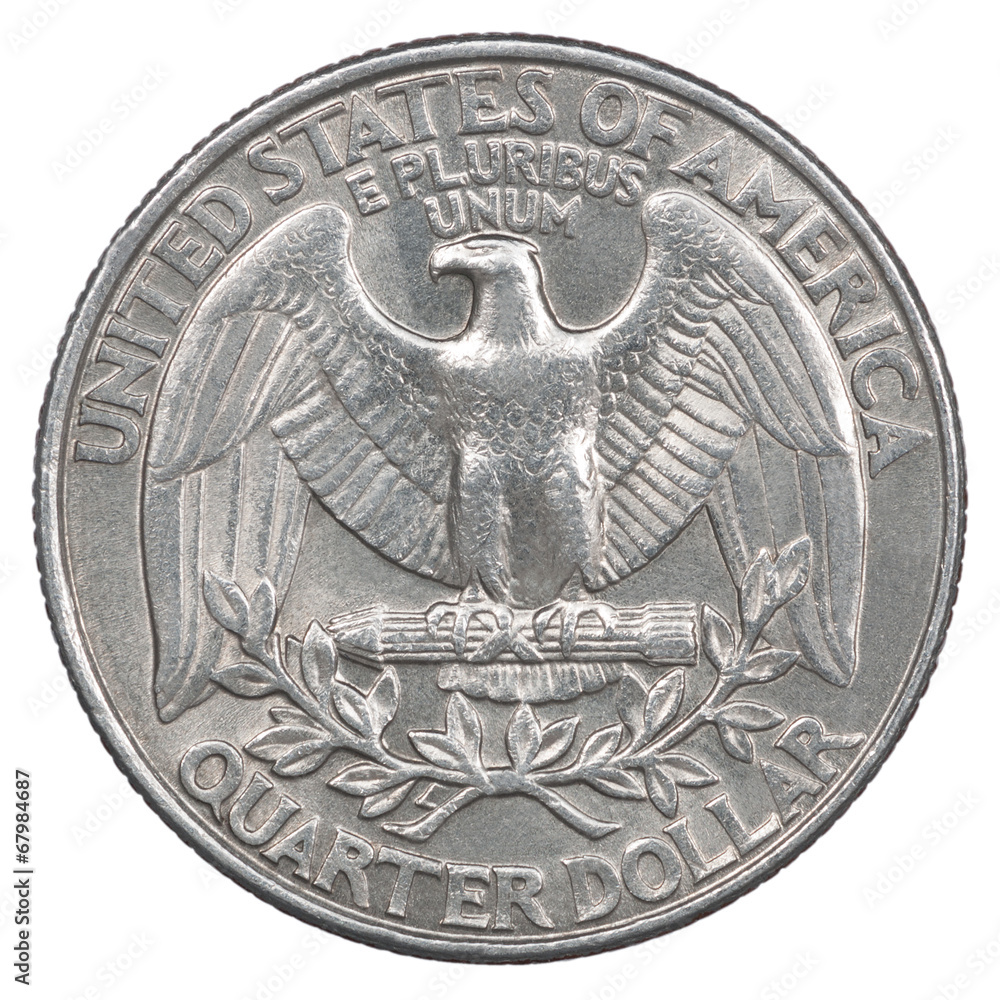 Sticker quarter dollar coin