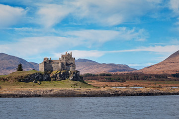 View of Duart castle from the sea