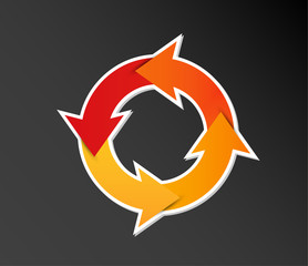 gradient circle arrows