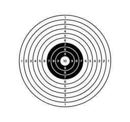 black and white target