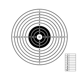 black and white target