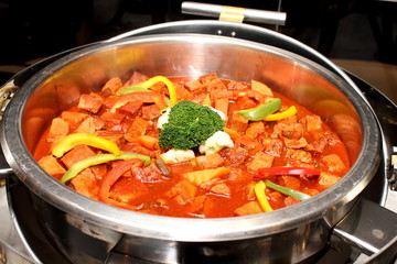 Beef bourguignon classic French stew on dish