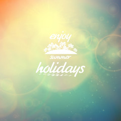 Summer holidays sunset with defocused lights.