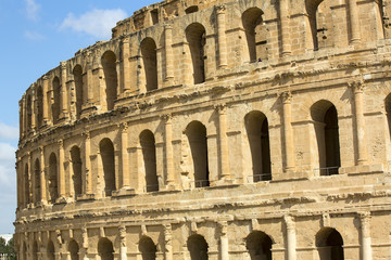 Fototapeta premium El Jem Coliseum ruins in Tunisia