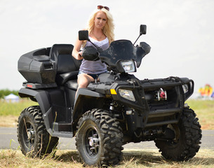 Fototapeta premium Sexy girl on atv