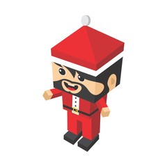 block isometric cartoon character