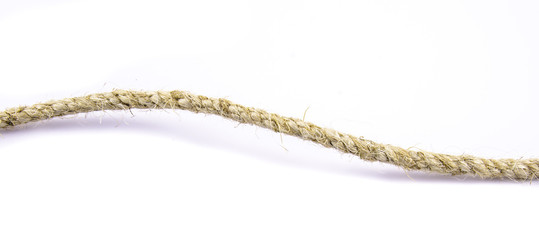 close up of rope part isolated on white background