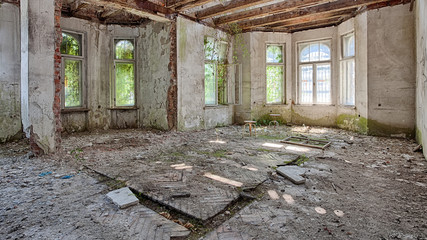 Scary room in abandoned house