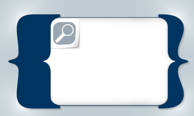 blue square brackets for entering any text with magnifier