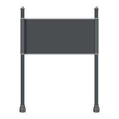 Obraz premium Blank Traffic gray Sign isolated on white background