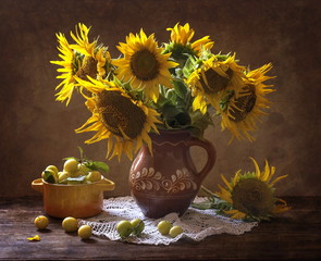 Naklejka premium sunflowers