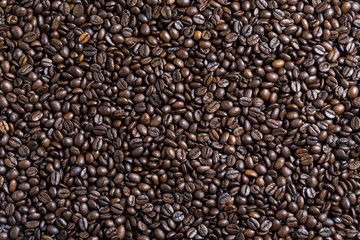 smooth surface of the coffee beans