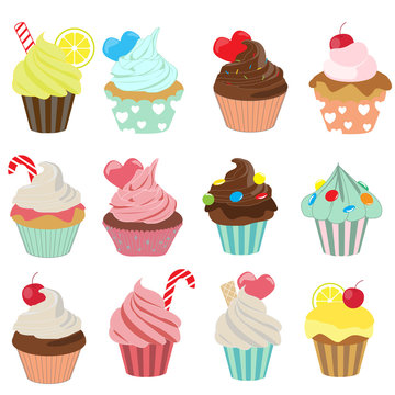 cupcake icon set 1