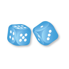 Blue dice vector