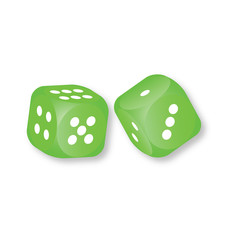Green dice vector