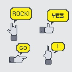 pixel art gesture