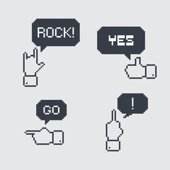 pixel art gesture
