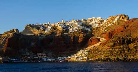 Oia au coucher de soleil