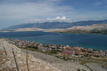 Dall'alto a Pag