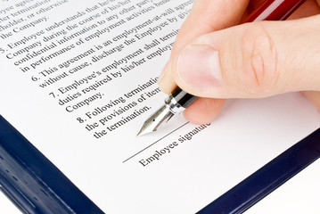 Singing the contract (agreement)
